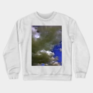 Stormy clouds in a Bright Blue Sky Crewneck Sweatshirt